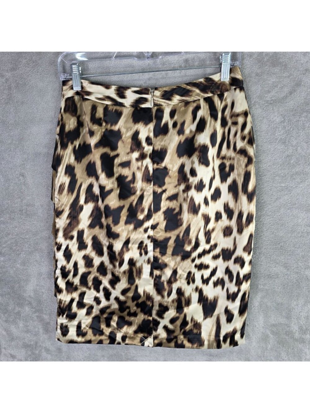 Womens Worthington Petite Animal Print Tiered Skirt 100% Polyester Size 6P - Picture 4 of 8